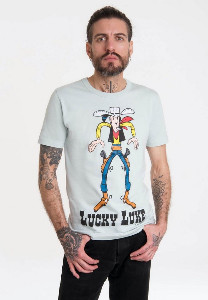 LOGOSHIRT T-Shirt Lucky Luke mit angesagtem Retro-Print von LOGOSHIRT