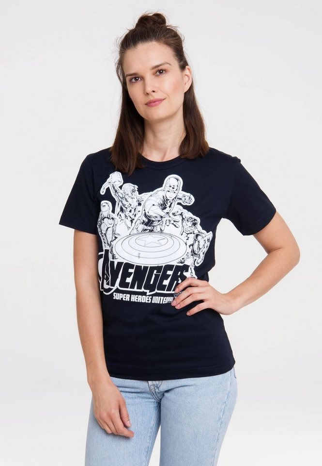 LOGOSHIRT T-Shirt Marvel Comics - Avengers mit lizenziertem Print von LOGOSHIRT