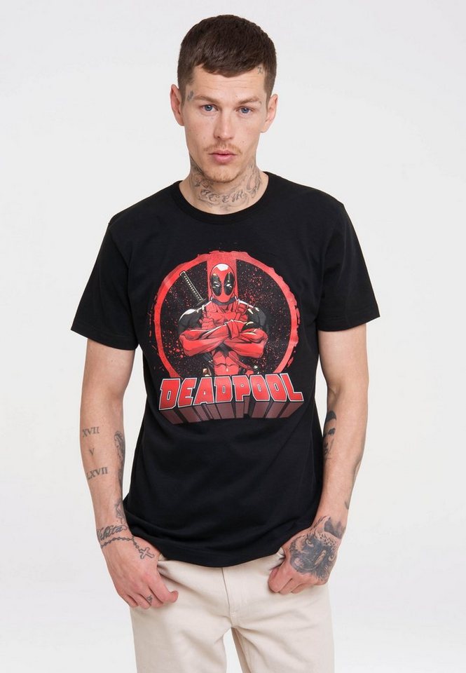 LOGOSHIRT T-Shirt Marvel Comics - Deadpool mit lizenziertem Print von LOGOSHIRT