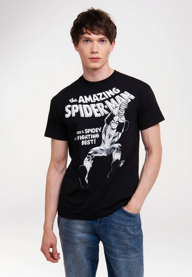 LOGOSHIRT T-Shirt Marvel Comics - Spider-Man, Spidey mit lizenziertem Print von LOGOSHIRT