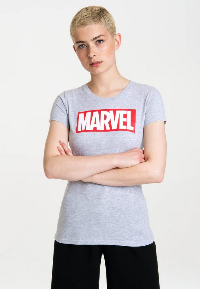 LOGOSHIRT T-Shirt Marvel Logo mit lizenzierten Originaldesign von LOGOSHIRT
