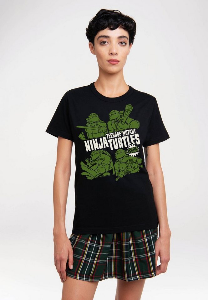 LOGOSHIRT T-Shirt Ninja Turtles - Turtle Power mit lizenziertem Print von LOGOSHIRT