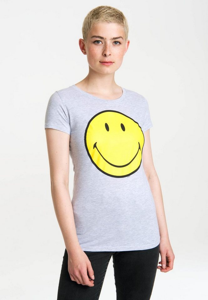 LOGOSHIRT T-Shirt Original Smiley Face mit lustigem Frontprint von LOGOSHIRT
