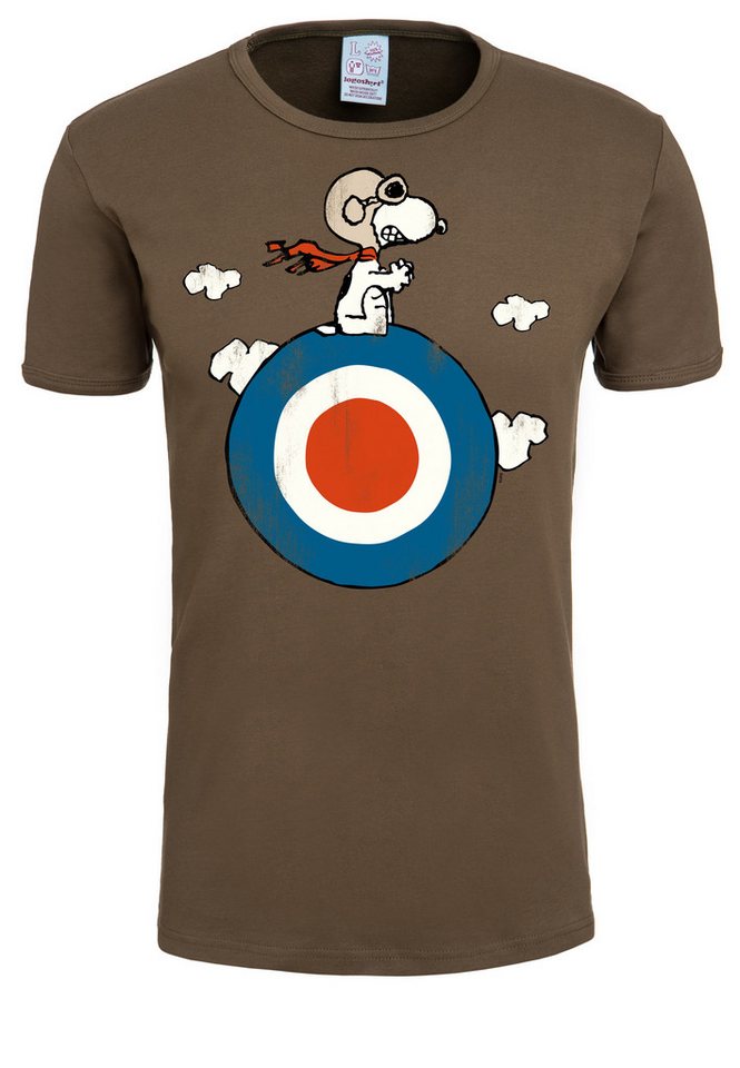 LOGOSHIRT T-Shirt Peanuts - Snoopy Pilot mit lizenziertem Print von LOGOSHIRT