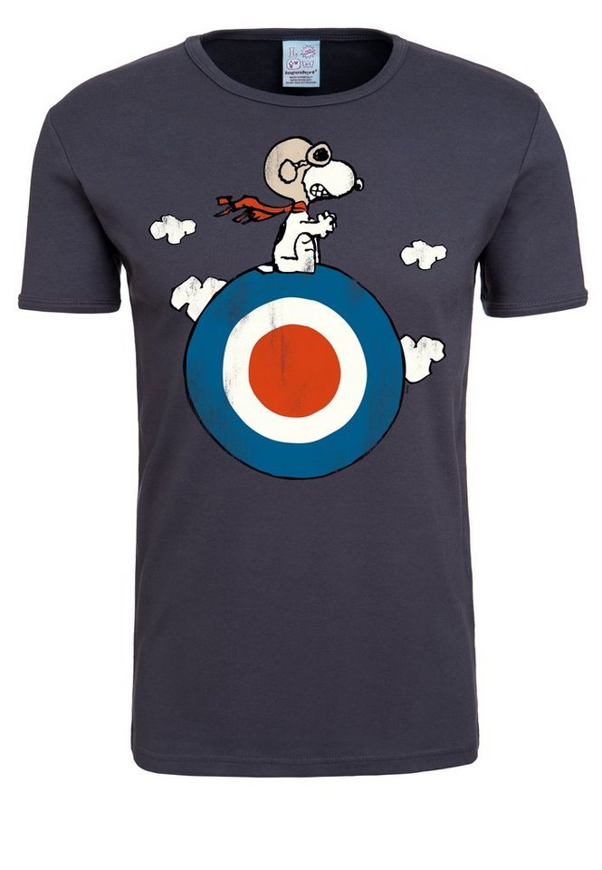 LOGOSHIRT T-Shirt Peanuts - Snoopy Pilot mit lizenziertem Print von LOGOSHIRT