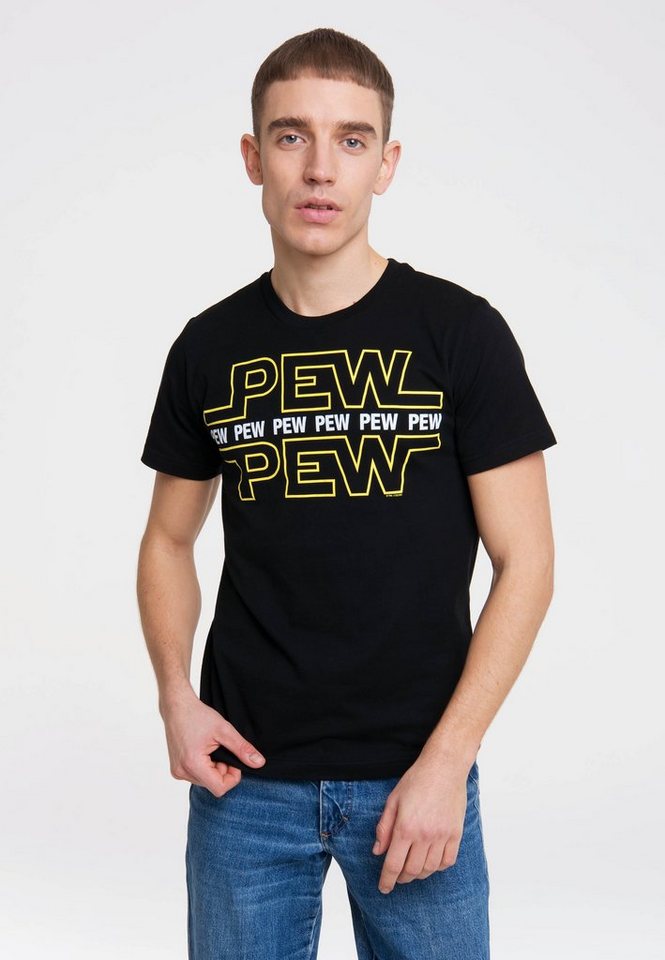 LOGOSHIRT T-Shirt Pew Pew mit lustigem Frontprintmotiv von LOGOSHIRT