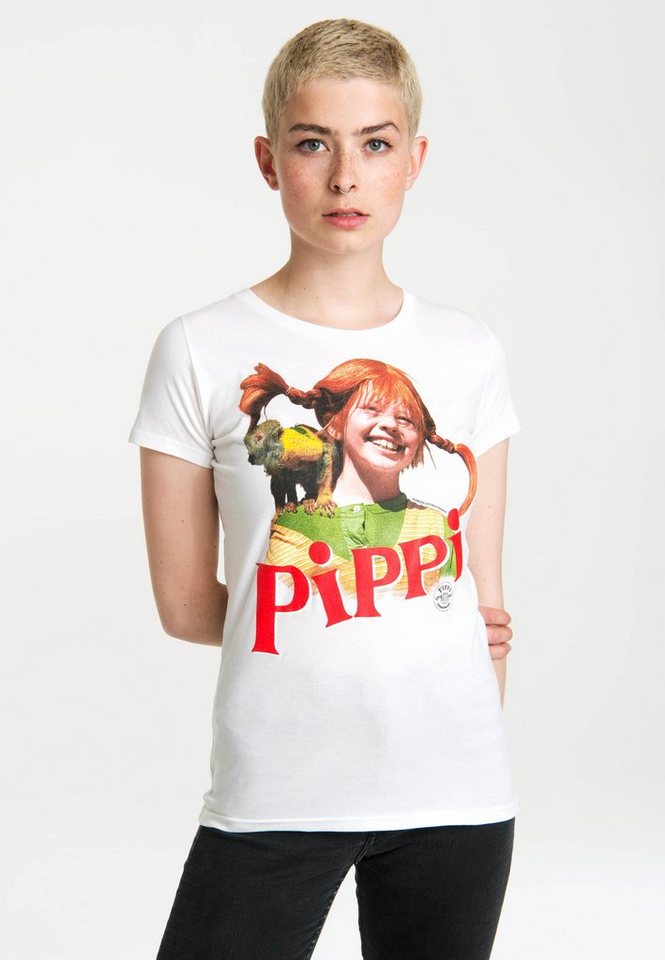 LOGOSHIRT T-Shirt Pippi Langstrumpf Herr Nilsson im Retro-Look von LOGOSHIRT