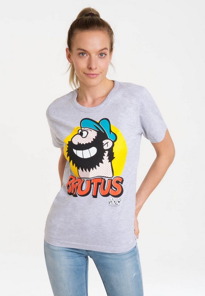 LOGOSHIRT T-Shirt Popeye - Brutus Popart mit lizenziertem Print von LOGOSHIRT