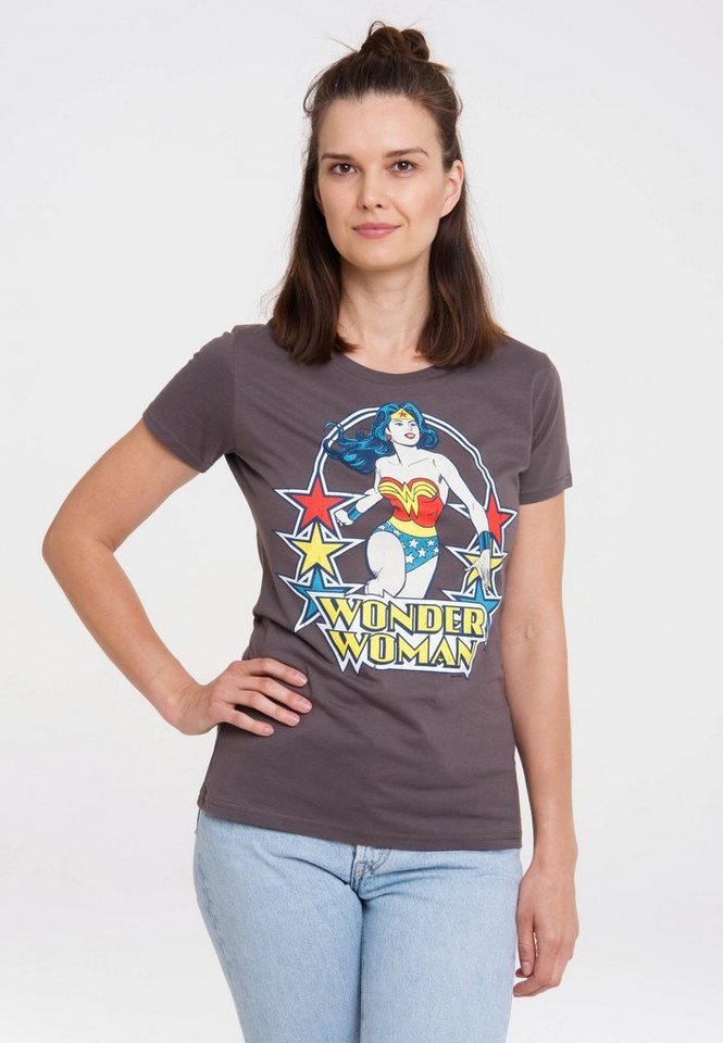 LOGOSHIRT T-Shirt Print DC Comics Wonder Woman Stars mit lizenziertem Print von LOGOSHIRT