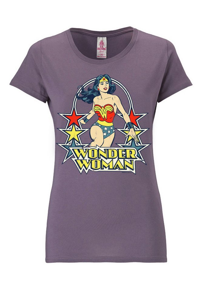 LOGOSHIRT T-Shirt Print DC Comics Wonder Woman Stars mit lizenziertem Print von LOGOSHIRT