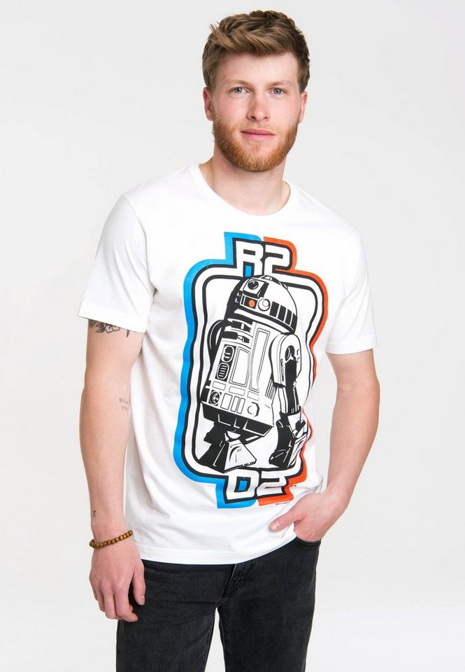 LOGOSHIRT T-Shirt R2D2 - Krieg der Sterne mit auffälligem Print von LOGOSHIRT