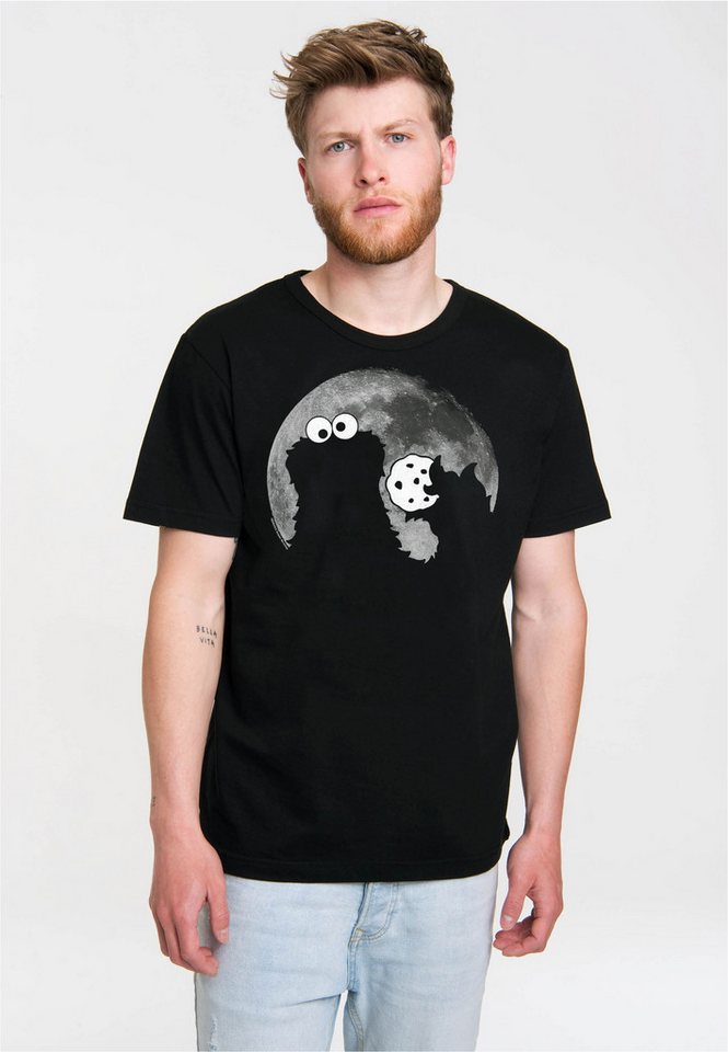 LOGOSHIRT T-Shirt Sesamstrasse - Krümelmonster Mond mit coolem Print von LOGOSHIRT
