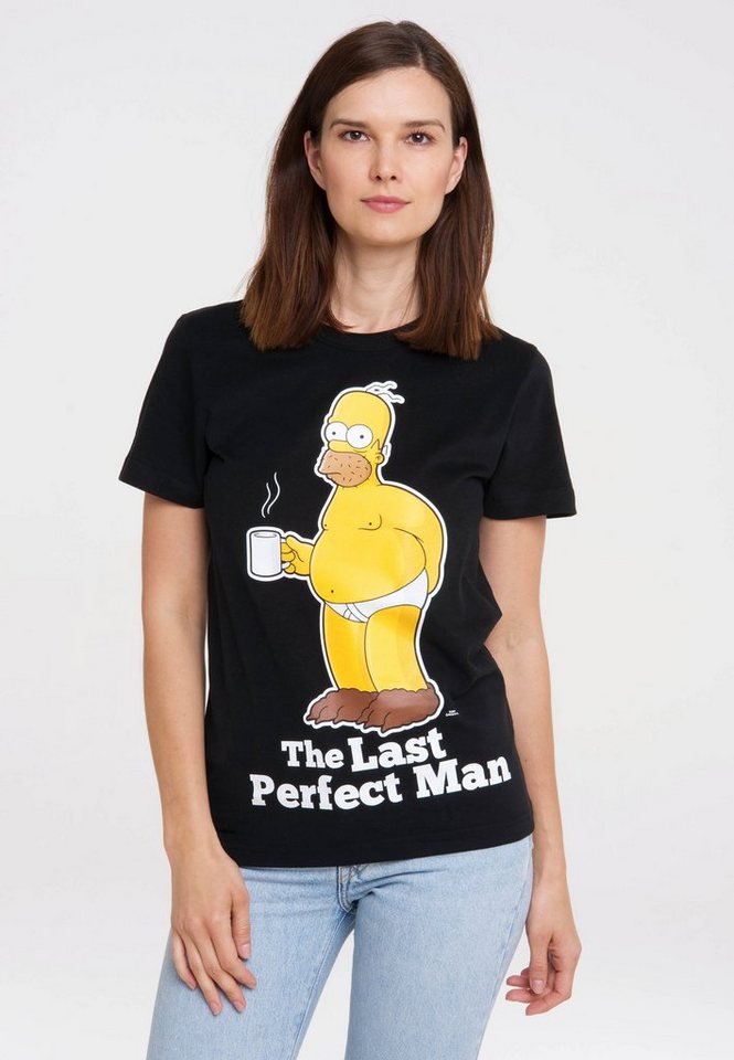 LOGOSHIRT T-Shirt Simpsons - Homer Simpson mit lizenziertem Print von LOGOSHIRT