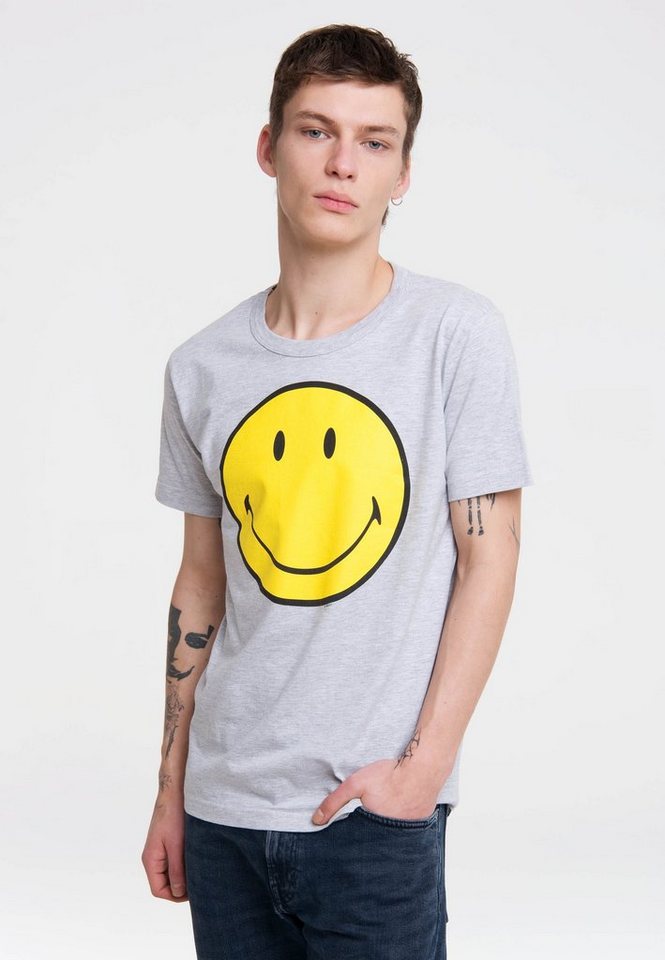 LOGOSHIRT T-Shirt Smiley mit tollem Frontprint von LOGOSHIRT