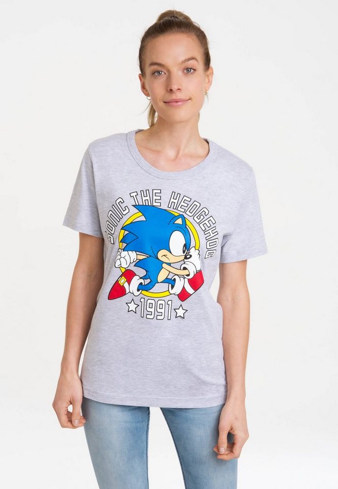 LOGOSHIRT T-Shirt Sonic The Hedgehog - 1991 mit lizenziertem Print von LOGOSHIRT