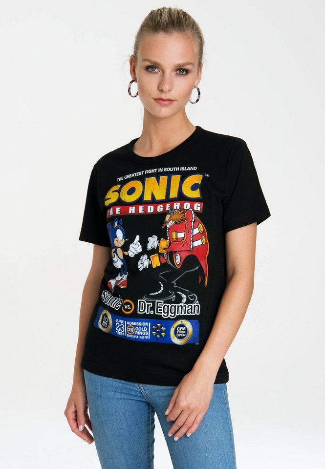 LOGOSHIRT T-Shirt Sonic vs. Dr. Eggman mit lizenziertem Originaldesign von LOGOSHIRT