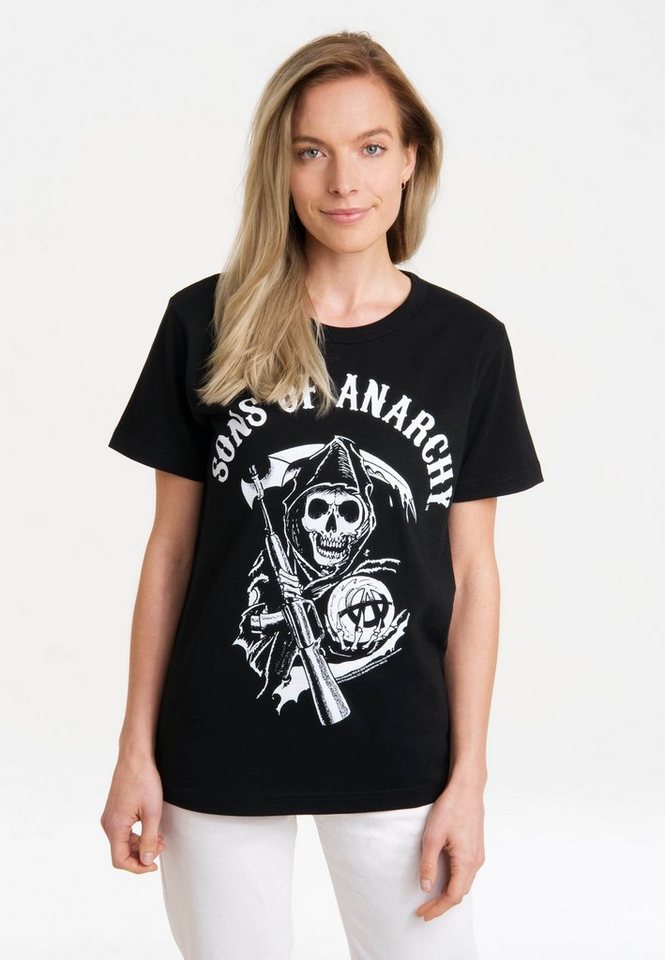 LOGOSHIRT T-Shirt Sons Of Anarchy Logo mit lizenziertem Print von LOGOSHIRT