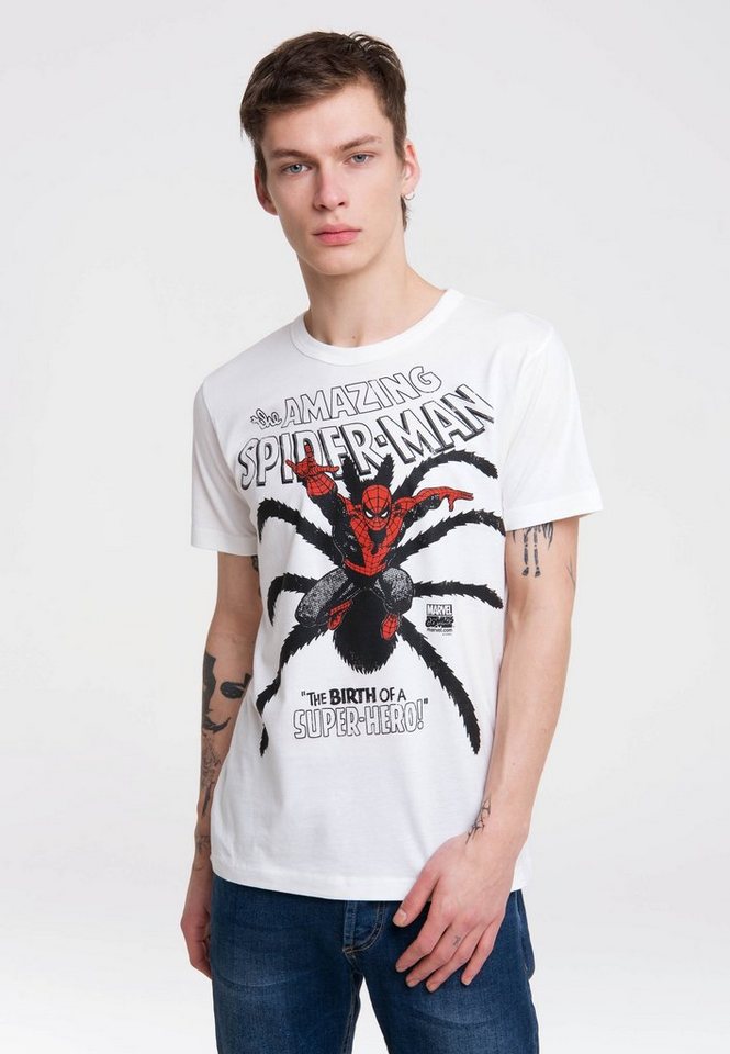 LOGOSHIRT T-Shirt Spider-Man mit coolem Superhelden-Frontdruck von LOGOSHIRT