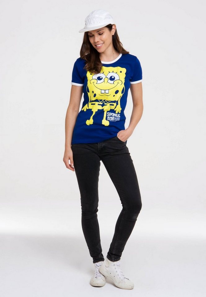 LOGOSHIRT T-Shirt Spongebob Schwammkopf mit lizenziertem Print von LOGOSHIRT