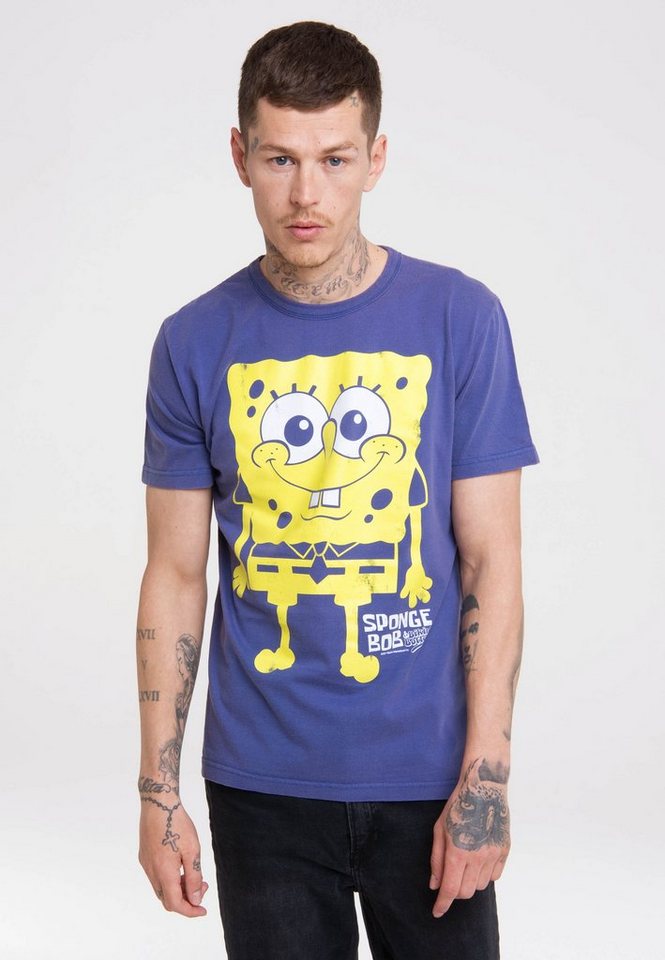 LOGOSHIRT T-Shirt Spongebob Schwammkopf mit lizenziertem Print von LOGOSHIRT