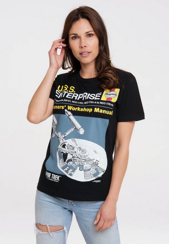 LOGOSHIRT T-Shirt Star Trek - Haynes Manual mit lizenziertem Print von LOGOSHIRT