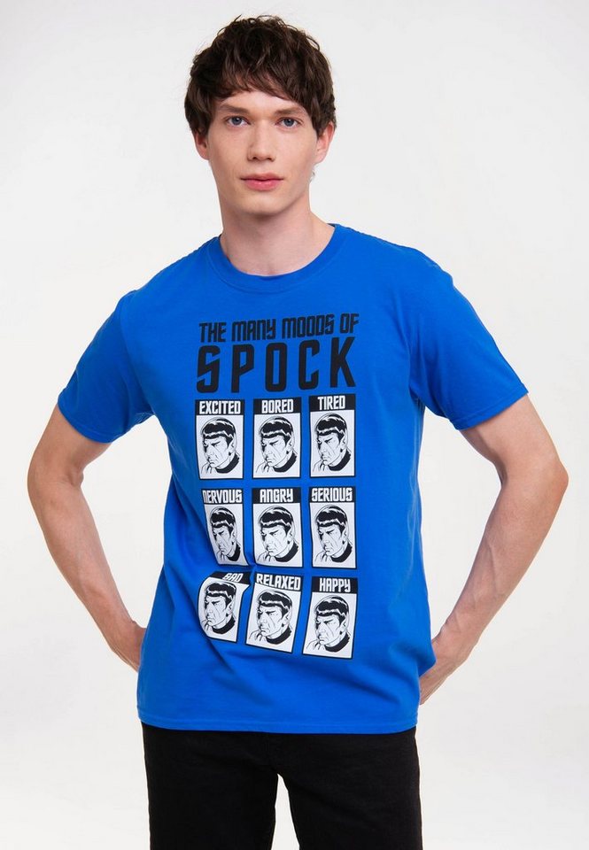LOGOSHIRT T-Shirt Star Trek - Moods of Spock mit großem Spock Moods-Logo von LOGOSHIRT