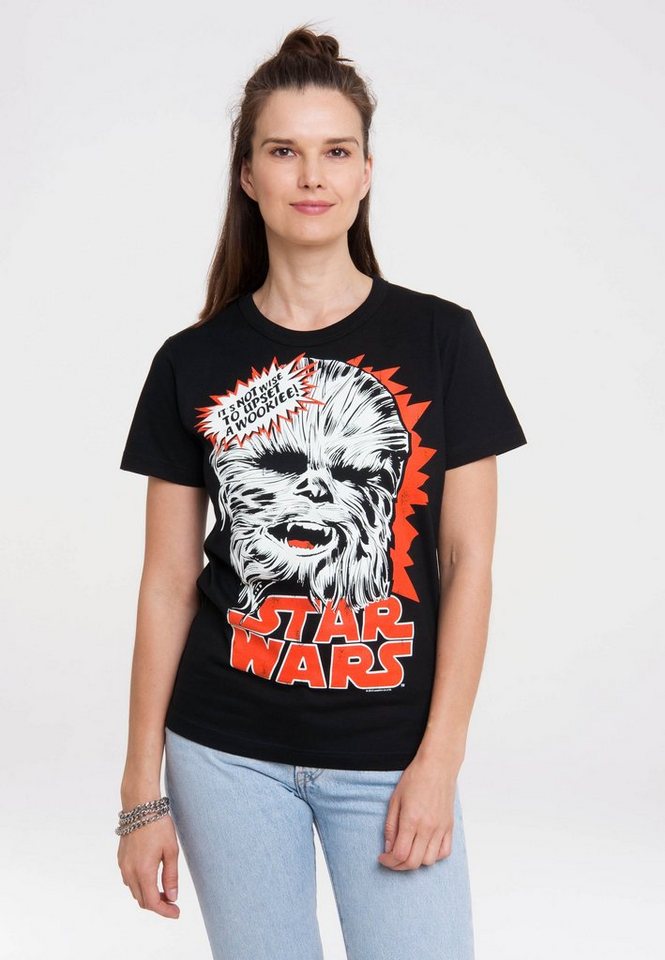 LOGOSHIRT T-Shirt Star Wars - Chewbacca mit lizenziertem Print von LOGOSHIRT