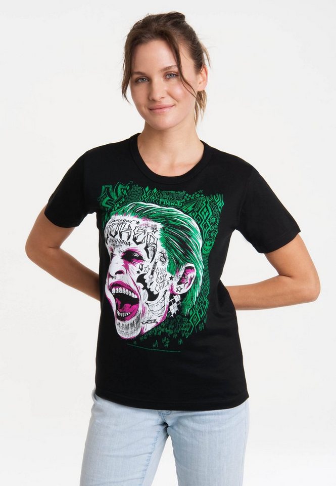 LOGOSHIRT T-Shirt Suicide Squad - Joker mit lizenziertem Print von LOGOSHIRT