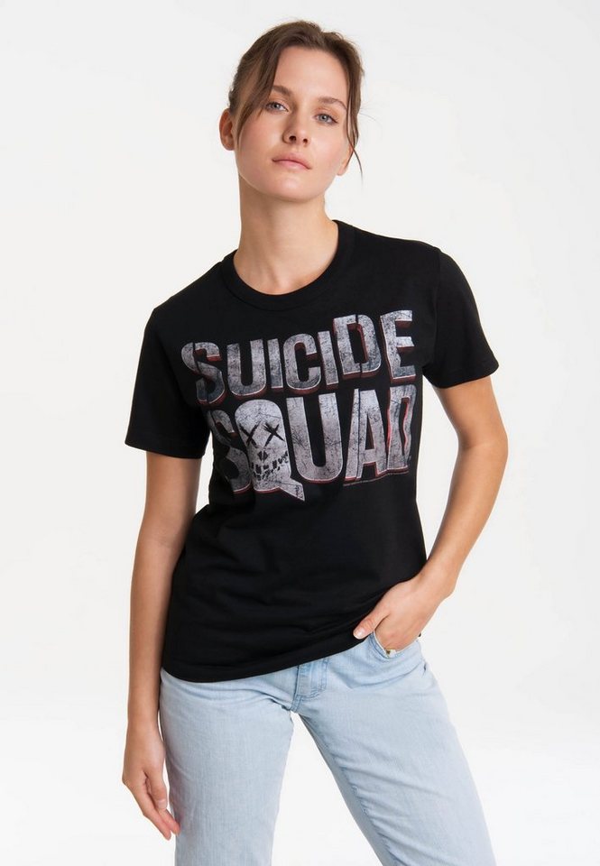 LOGOSHIRT T-Shirt Suicide Squad Logo mit lizenziertem Print von LOGOSHIRT