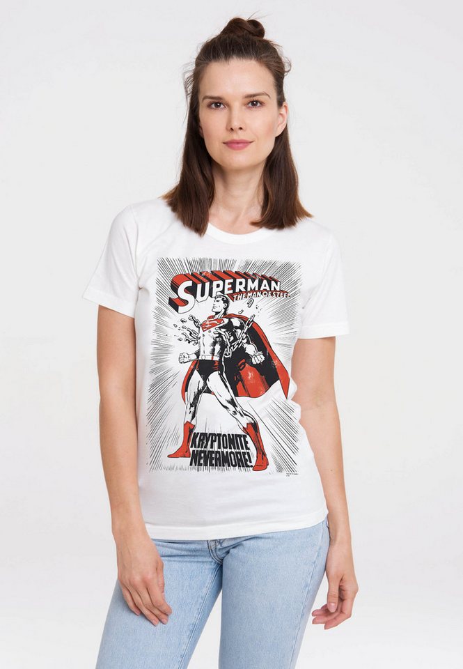 LOGOSHIRT T-Shirt Superman Kryptonite mit trendigem Superhelden-Print von LOGOSHIRT
