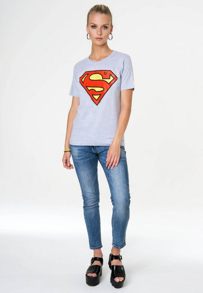 LOGOSHIRT T-Shirt Superman Logo mit trendigem Superhelden-Print von LOGOSHIRT