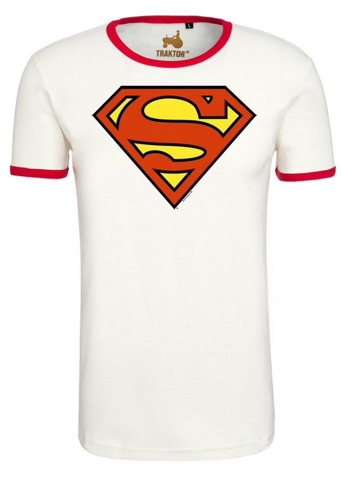 LOGOSHIRT T-Shirt Superman Logo mit trendigem Superhelden-Print von LOGOSHIRT