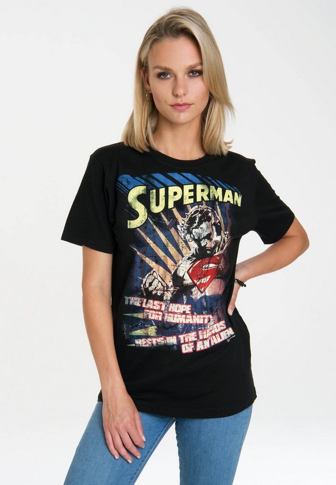 LOGOSHIRT T-Shirt Superman - The Last Hope mit lizenziertem Originaldesign von LOGOSHIRT