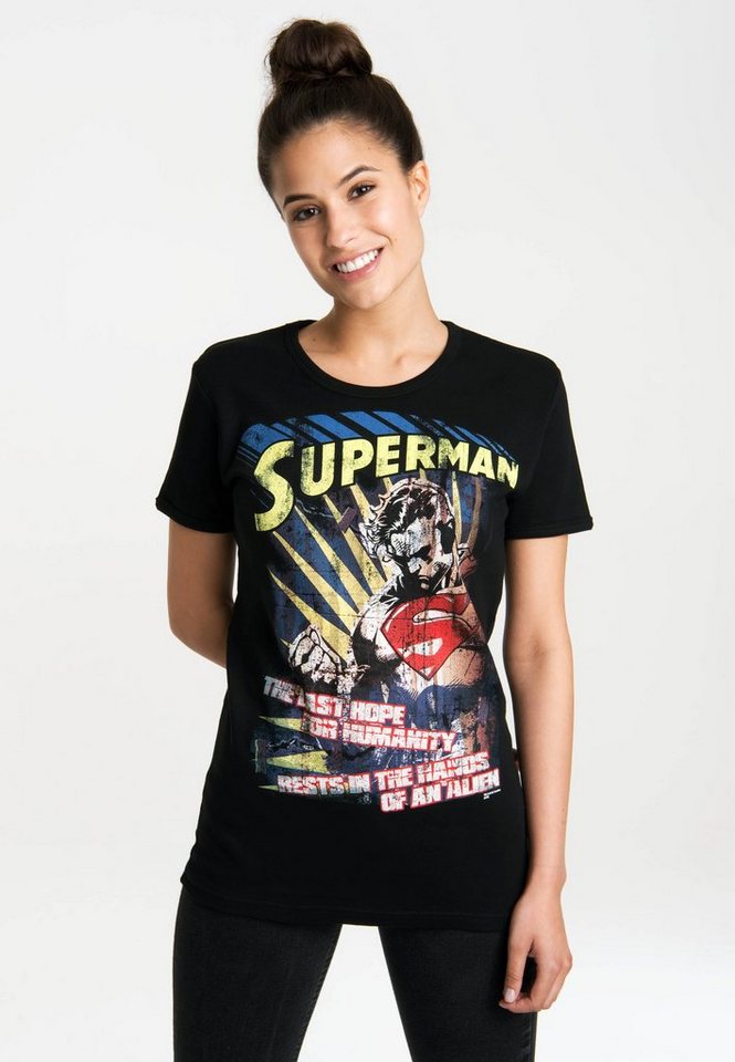 LOGOSHIRT T-Shirt Superman – The Last Hope mit lizenziertem Originaldesign von LOGOSHIRT