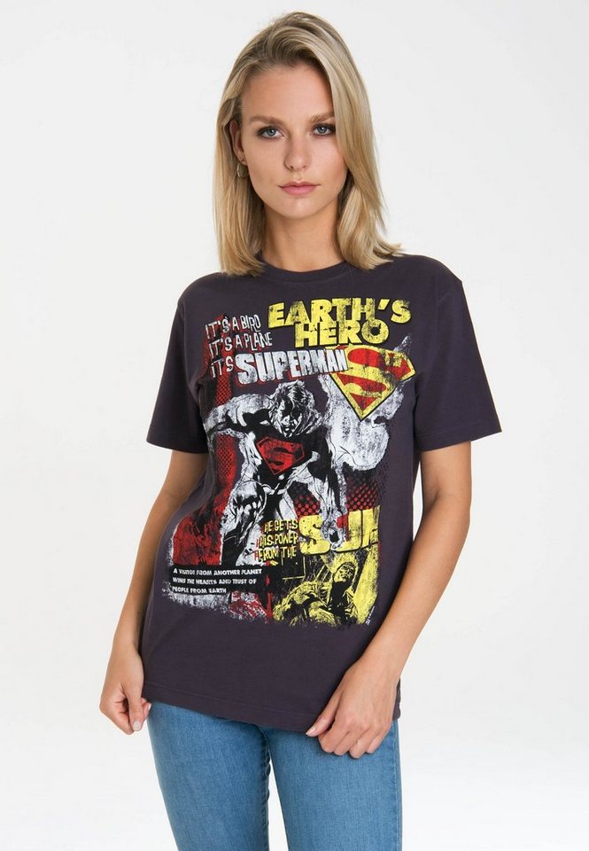 LOGOSHIRT T-Shirt Superman mit lizenziertem Originaldesign LOGOSHIRT T-Shirt Superman mit lizenziertem Originaldesign von LOGOSHIRT