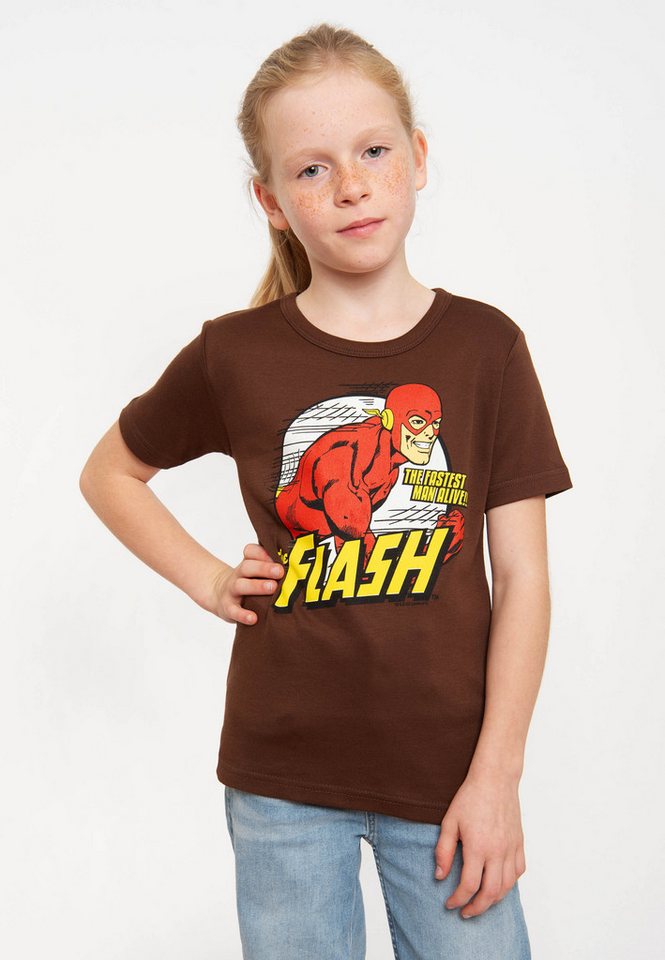 LOGOSHIRT T-Shirt The Fastest Man Alive mit coolem Superhelden-Print von LOGOSHIRT