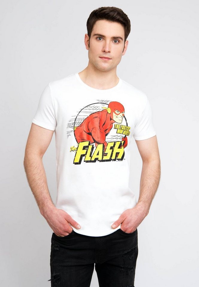 LOGOSHIRT T-Shirt The Fastest Man Alive mit tollem The Flash-Print von LOGOSHIRT