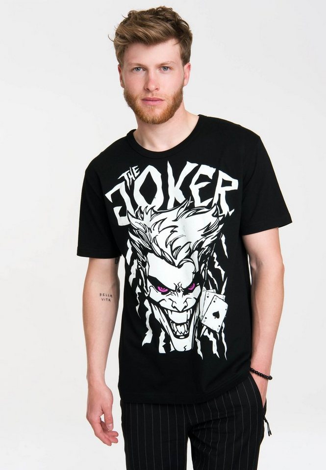 LOGOSHIRT T-Shirt The Joker - DC Batman mit coolem Frontprint von LOGOSHIRT