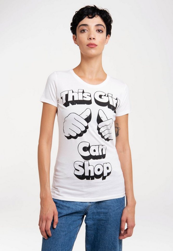 LOGOSHIRT T-Shirt This Girl Can Shop mit witzigem Statement-Print von LOGOSHIRT