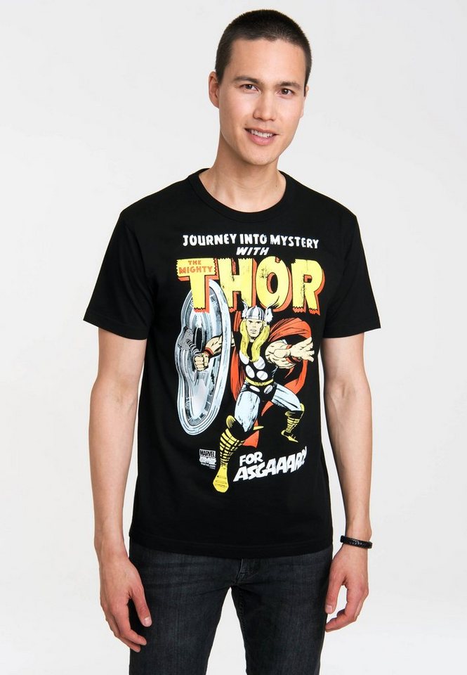 LOGOSHIRT T-Shirt Thor - Marvel - For Asgaaard! mit coolem Frontprint von LOGOSHIRT