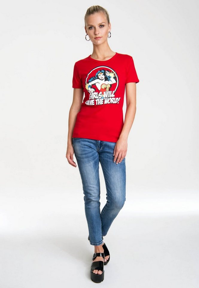 LOGOSHIRT T-Shirt Wonder Woman - DC Comics mit lizenziertem Originaldesign von LOGOSHIRT