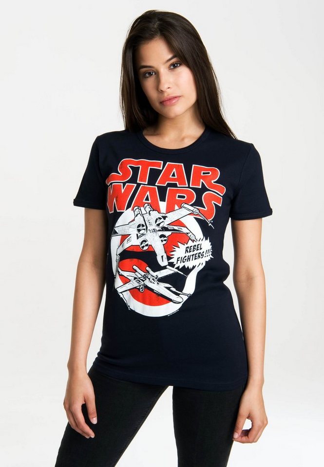 LOGOSHIRT T-Shirt X-Wings mit lizenziertem Originaldesign von LOGOSHIRT