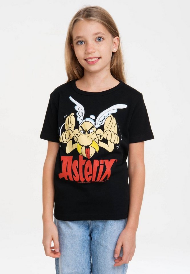 LOGOSHIRT T-Shirt Asterix - Grimasse mit Asterix-Frontprint von LOGOSHIRT