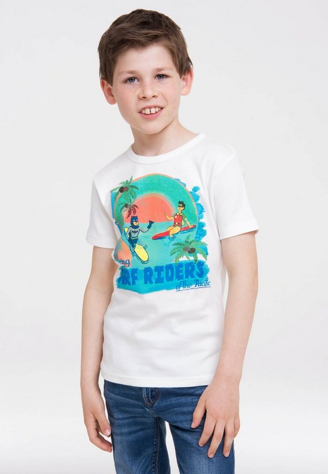 LOGOSHIRT T-Shirt DC - Batman & Robin - Surf Riders mit Batman and Robin-Print von LOGOSHIRT