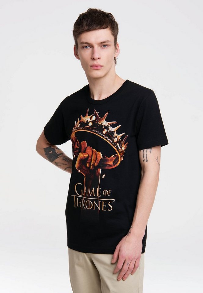 LOGOSHIRT T-Shirt Game of Thrones - Krone mit Game Of Thrones-Frontprint von LOGOSHIRT