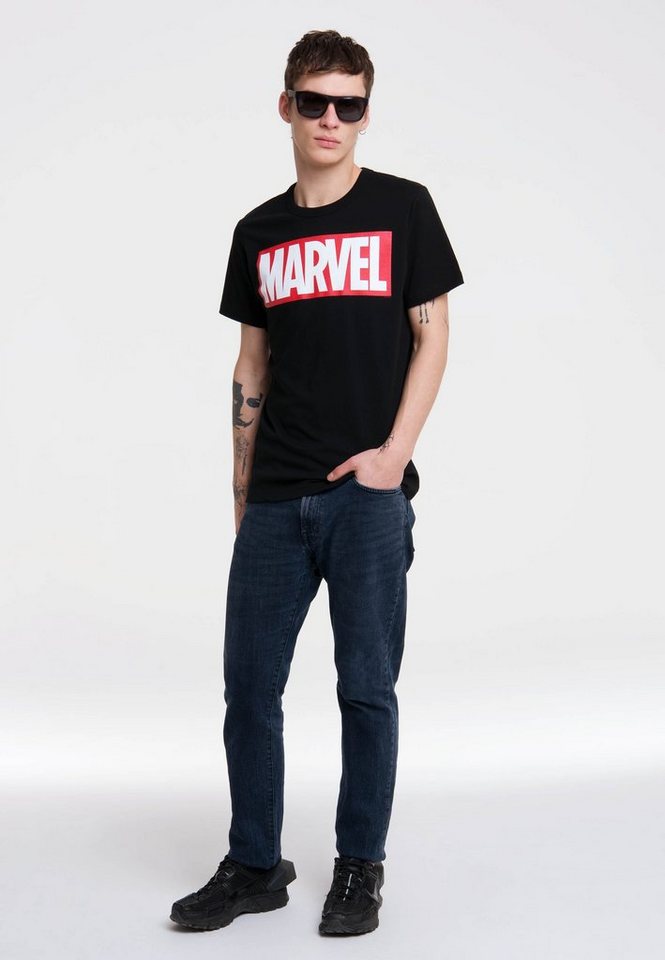 LOGOSHIRT T-Shirt Marvel Logo mit Marvel-Logo von LOGOSHIRT