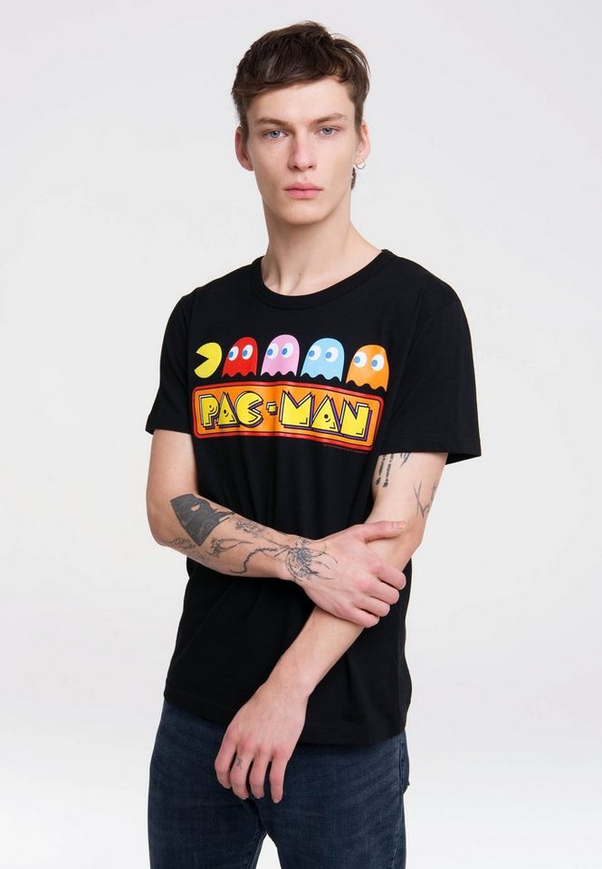 LOGOSHIRT T-Shirt Pac-Man - Chase mit Pac-Man-Print von LOGOSHIRT