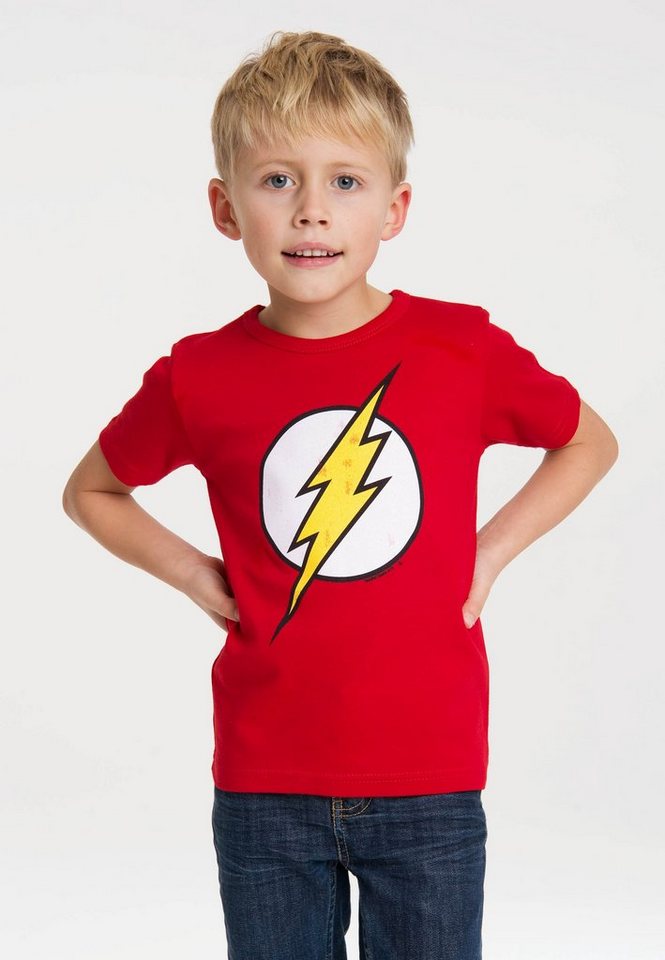 LOGOSHIRT T-Shirt DC - Flash Logo mit coolem The Flash-Logo von LOGOSHIRT
