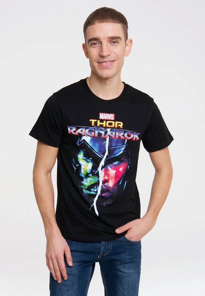 LOGOSHIRT T-Shirt Marvel - Thor Ragnarok mit coolem Thor-Frontprint von LOGOSHIRT