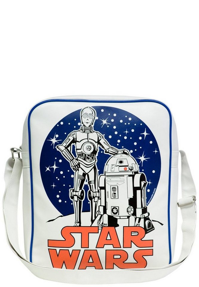 LOGOSHIRT Schultertasche Krieg der Sterne - C-3PO R2-D2, mit C-3PO- und R2-D2-Frontdruck von LOGOSHIRT